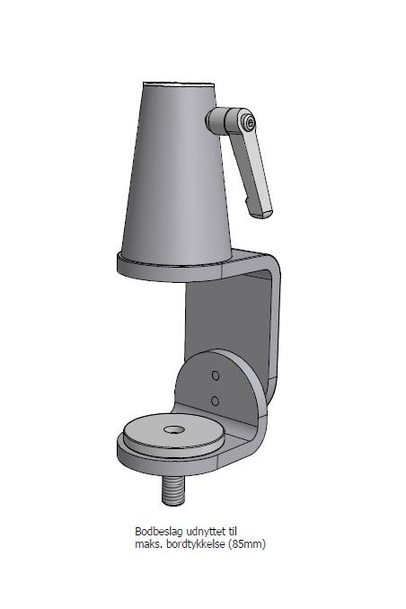 Standard Clamp Desk Mount, Ø20mm shaft. JB 90-00-00, by JB  Medico
