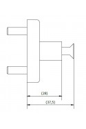 Accesorio de pared o de equipo para los dos tipos de rieles para equipos médicos, JB 286-00-00 por JB Medico