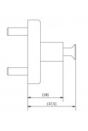 Tapones finales para carril de fondo estándar DIN EU de 10x25 mm, JB 249-00-00 de JB Medico