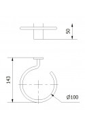 Bracket for Sharps containers for 0,7 & 1,5 Liter Ø100 mm. JB 255-00-00 by JB Medico