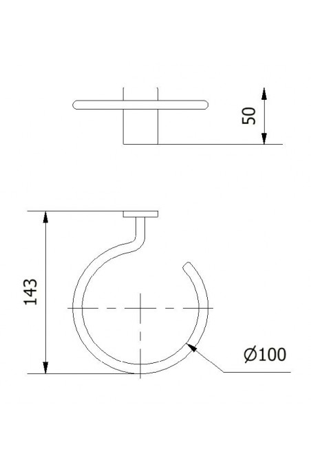 Bracket for Sharps containers for 0,7 & 1,5 Liter Ø100 mm. JB 255-00-00 by JB Medico