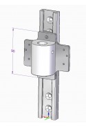 Soporte deslizante de aluminio, bloqueable para rieles en T, JB 90-92-05-30 por JB Medico