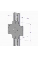 Soporte deslizante de aluminio, bloqueable para rieles en T, JB 90-92-05-30 by JB Medico