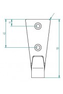 Soporte de pared para trapecios de cama y otros accesorios  en acero inoxidable, JB 146-45-38 by JB Medico