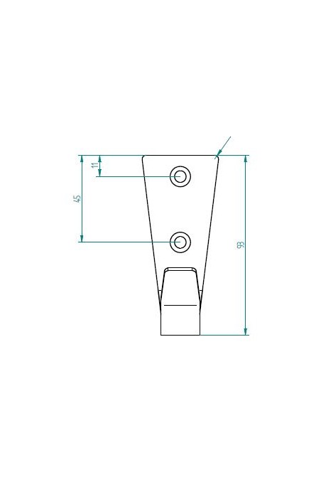 Wall bracket, bed Gallows in stainless steel up to Ø38 mm. JB 146-045-38 by JB Medico