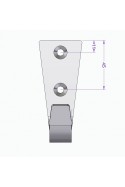 Soporte de pared para trapecios de cama y otros accesorios  en acero inoxidable, JB 146-45-38 by JB Medico