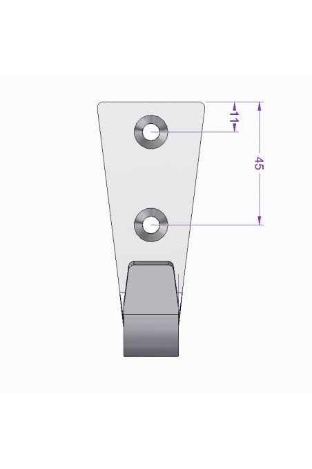 Soporte de pared para trapecios de cama y otros accesorios  en acero inoxidable, JB 146-45-38 by JB Medico
