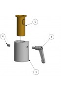 Herraje de carril GCX con carcasa de suspensión. Agujero de casquillo de Ø20 mm., JB 820-625-20 por JB Medico