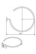 Bracket for Sharps containers, 5,0-7,0 Litre, Ø200mm. JB 264-00-00 by JB Medico