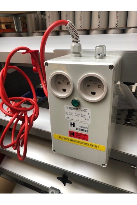 Danish hospital power cord 1,0 m, red. 1190110 by Jb Medico