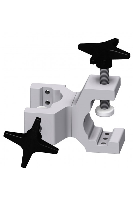 Double Multibracket for mounting, e.g. bed IV pole. JB 158-06-05 Double Multibracket for mounting, e.g. bed IV pole. JB 158-06-05