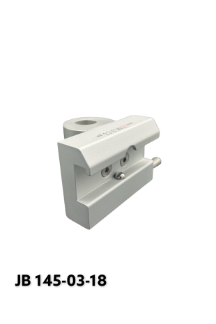 Slide clamp, wide model with one-ball clasp and fixing device, Ø18mm hole. JB 145-03-18 by JB Medico