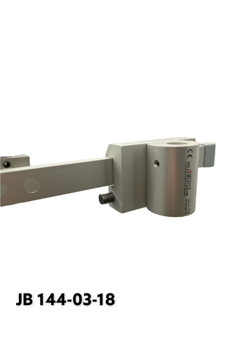 Slide clamp, wide model with two-ball clasp with fixing device, Ø18mm hole. JB 144-03-18 by JB Medico