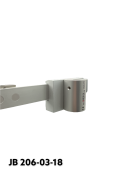 Slide clamp, wide model, locked using two socket screws. JB 206-03-18 by JB Medico