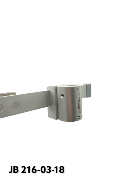 Griffe inférieure, étroite, 2 vis pinole, support d’adaptation et trou de douille Ø18 mm. JB 216-03-18 par JB Medico