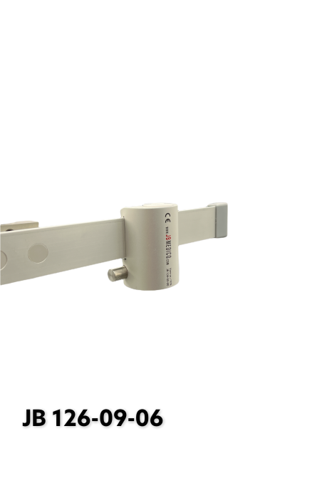 Abrazadera De Rieles, modelo estrecho, con bloqueo de bola y casquillo de plástico de Ø9,6 mm., JB 126-09-06 by JB Medico