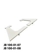 Endedæksler til JBM Kulisseskinne, højre side. JBM 100-01-07 af Jb Medico