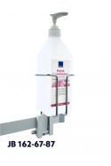 Dispenser til runde og firkantet 500-600 ml. flasker med styr for T-spor, Rustfast Stål JB 162-67-87 af JB Medico