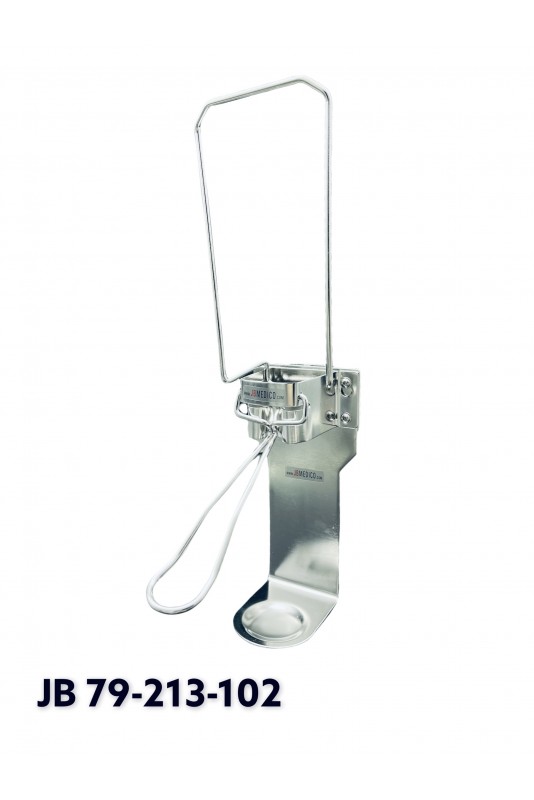 Dispensador de acero, brazo de 14 cm de largo para bolsas de 1.000 ml con bandeja de goteo y soporte adaptador, JB 79-213-102 by