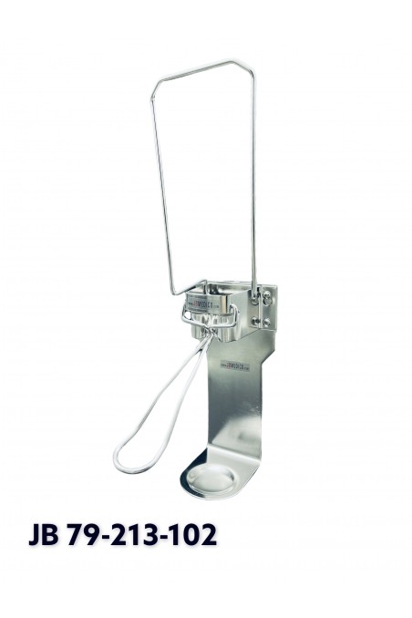 Ståldispenser, 14 cm lang arm til 1.000 ml poser med drypbakke og adapterbeslag, JB 79-213-102 af JB Medico