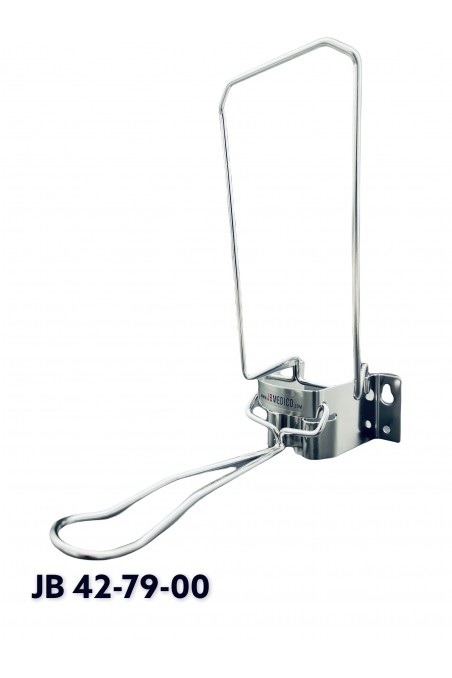 Ståldispenser, 14 cm lang arm til 1.000 ml poser med drypbakke og adapterbeslag, JB 79-213-102 af JB Medico