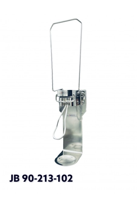 Dispensador de acero, brazo de 10 cm de largo para bolsas de 1.000 ml con bandeja de goteo y soporte adaptador, JB 90-213-102 by