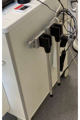 Scoop holder in black POM and stainless steel for Olympus Scopes