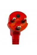 Cable de red hospitalario danés, rojo, acodado, 4,5 metros, C13. 1190113 por JB Medico