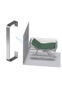 SOPORTE DE PARED PARA LA PROTECCIÓN DE RIELES DE EQUIPOS MÉDICOS, AISI 304, JB 180-02-02 por JB Medico