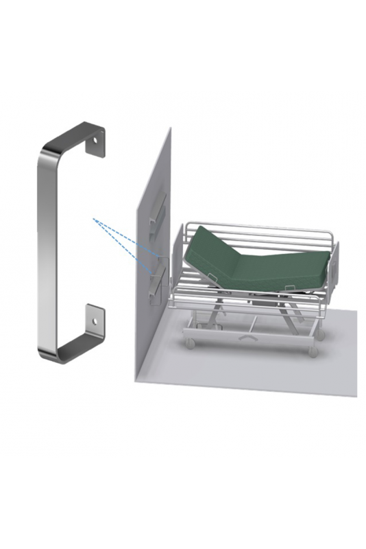 Bracket for protection of medical equipment rails, JB 18 wal