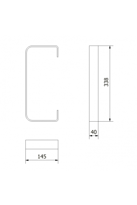 SOPORTE DE PARED PARA LA PROTECCIÓN DE RIELES DE EQUIPOS MÉDICOS, AISI 304, JB 180-02-02 por JB Medico