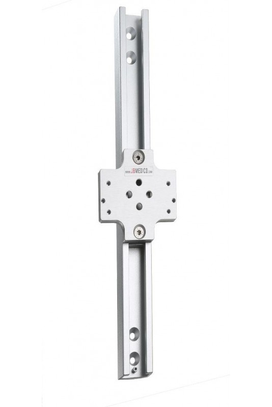 Sliding fittings in aluminium, lockable to T-track equipment