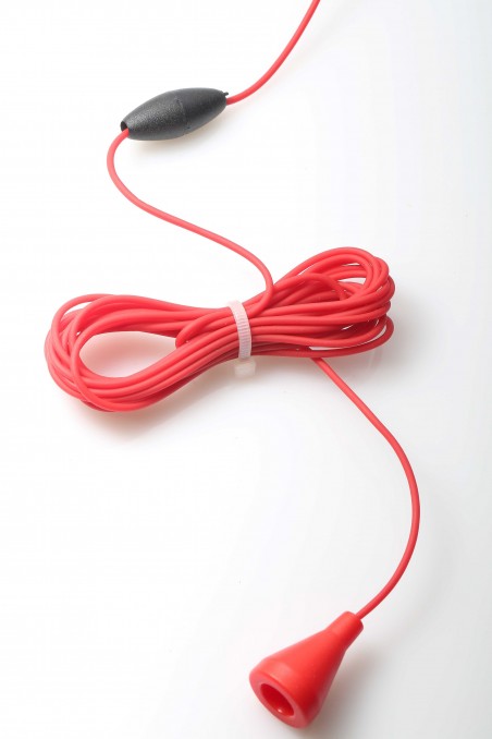 Cordón, cable de llamada, bobina de plástico 500 metros, rojo en plástico LDPE, JB IP 500-RED, de JB Medico