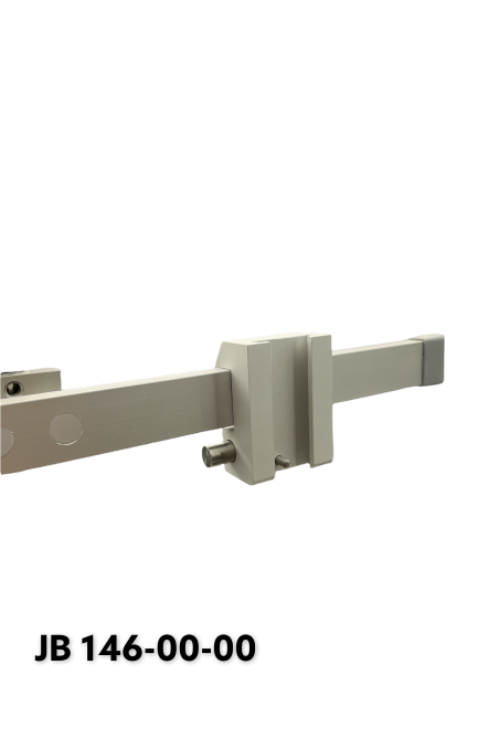 Dropstang med styr for T-spor og 2 kroge, AISI 304, JB 170-02-10 af JB Medico