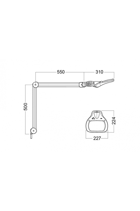 Loupe LED Wave, T105 Lg 600 840 5D CLA EU, WAL025951 by JB Medico