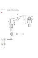 Stainless steel adjustable handle, M10x32 mm, JB 10-32-00 by JB Medico