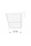 Wire basket 3,5 L, conical, hook for T-slot. JB 161-03-50 by JB Medico