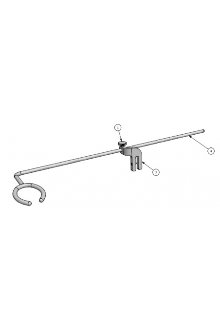 Soporte para lector de códigos de barras en acero inoxidable, JB 13-00-00 de JB Medico