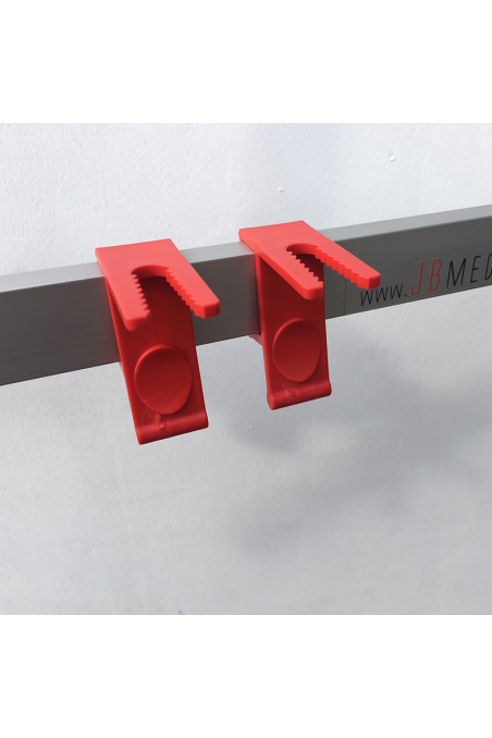 Tubing holder for 10x25mm EU DIN bedside rails. JB 600-10-25 by JB Medico