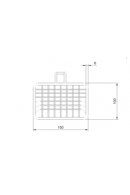 Cesta de alambre de 1 litros, cónica, gancho en T, acero inoxidable (AISI 304) JB 161-150-100