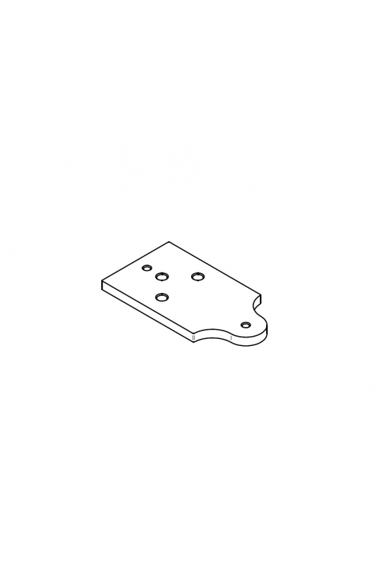 Ear Thermometer plate without sliding clamp in aluminium anodised natural colour, JB 839-45-05 by JB Medico