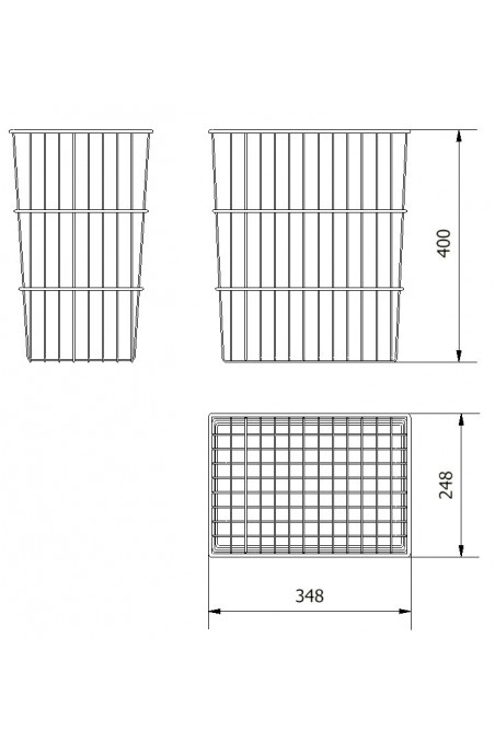 Wire basket 25 L, conical, stainless steel, JB 161-03-00 by JB Medico