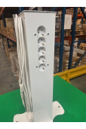 Charging Tower, on wheels, white, 15 Schuko connectors, JB 680-400-15-S by Jb Medic