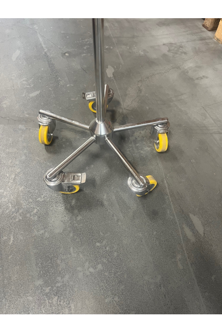 Swivel castor with brake, Ø100 mm, stainless, 8470IDG100P30-13 by JB Medico