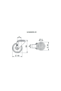 Roue pivotante sans frein, caoutchouc résistant à la chaleur, Ø100 mm, acier inoxydable 8470IDG100P30-13 de JB Medico