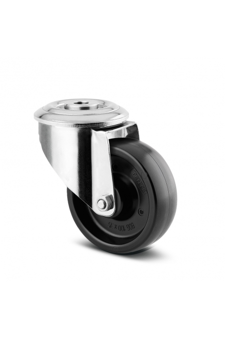 Alpha stainless, swivel wheel without brake, heat-resistant rubber, Ø100 mm. 8470BOG100P30-13, by JB Medico