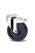 Alpha stainless, swivel wheel with brake, heat-resistant rubber, Ø100 mm, 8477BOG100P30-13 by Jb Medico