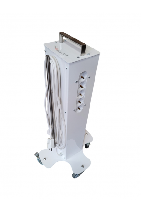 Charging Tower, on wheels, white, 15 Schuko connectors, JB 680-400-15-S by JB Medico