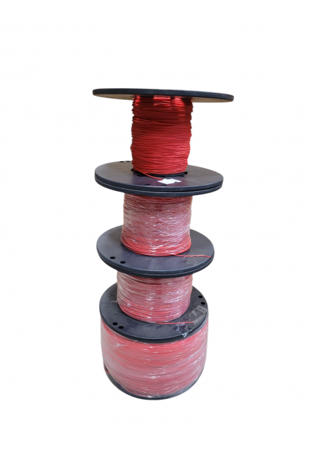 Cordón de tracción, cable de llamada, bobina de plástico 100 metros, rojo en plástico LDPE, JB IP 100-RED, por JB Medico