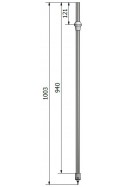 Telescopic rod, Ø25 for slide clamp. JB 317-25-13 by JB Medico